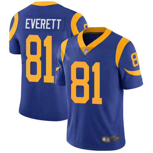 Los Angeles Rams Limited Royal Blue Men Gerald Everett Alternate Jersey NFL Football 81 Vapor Untouchable